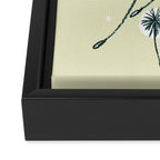 Lion on dandelion Framed Canvas Print Gallery Image 3