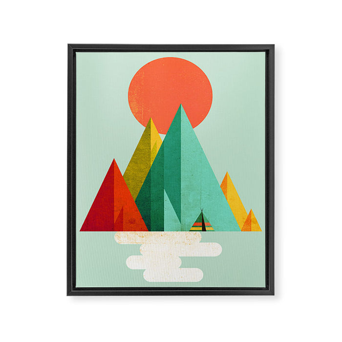 Little Geometric Tipi Framed Canvas Print Gallery Image 1