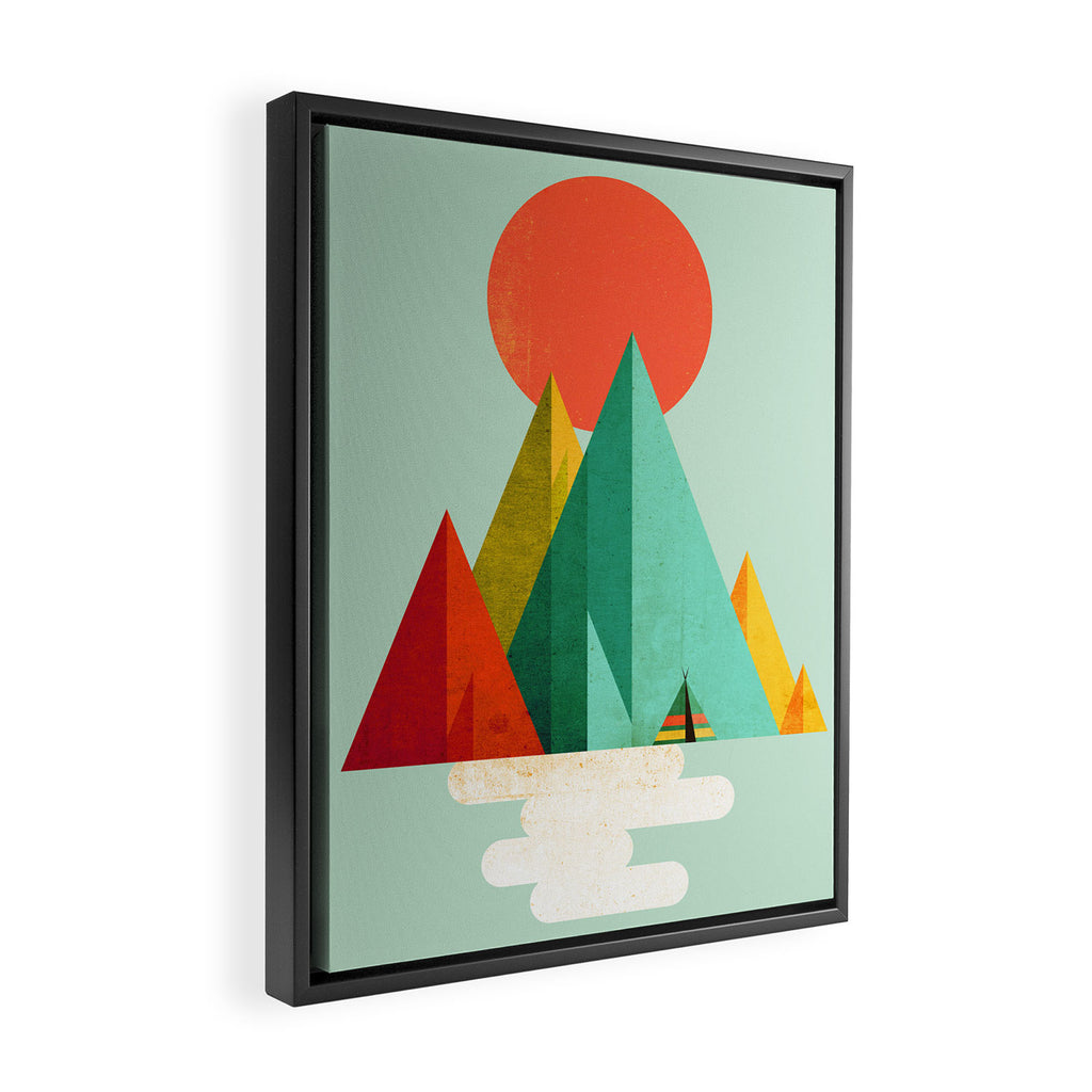 Little Geometric Tipi Framed Canvas Print Gallery Image 2