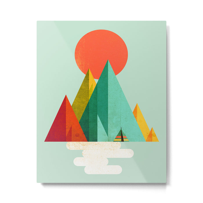 Little Geometric Tipi Metal Print Gallery Image 1