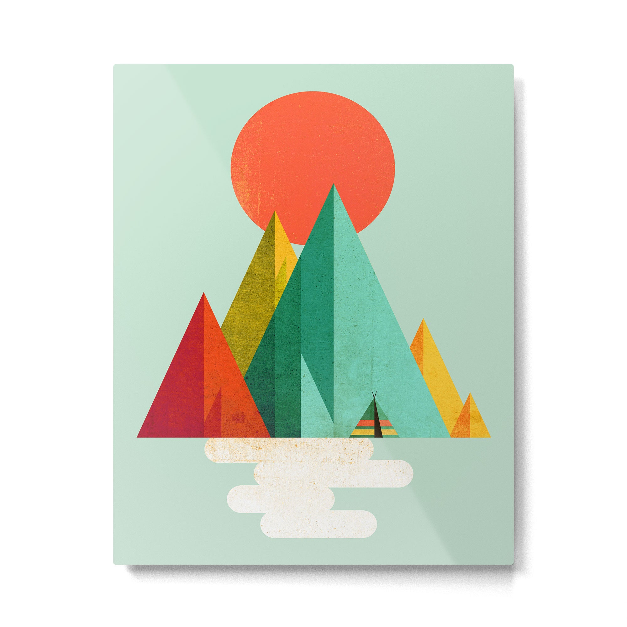 Little Geometric Tipi Metal Print Gallery Image 4
