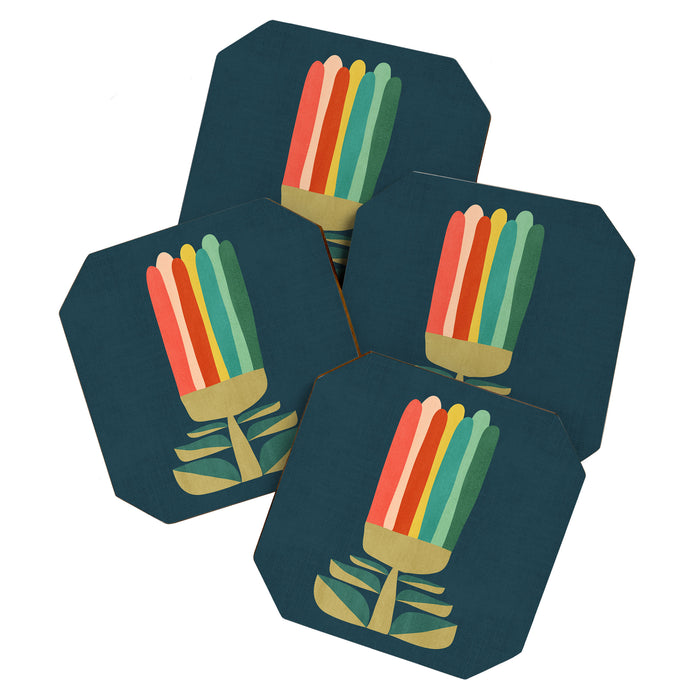 Little rainbow flower Coaster Gallery Image 1