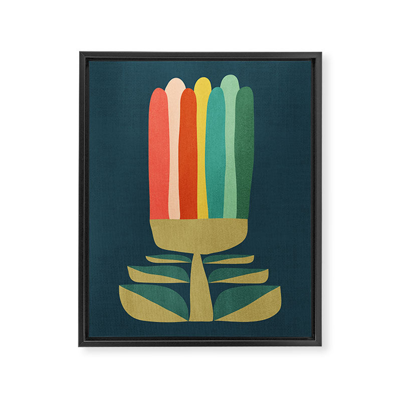Little rainbow flower Framed Canvas Print Gallery Image 6