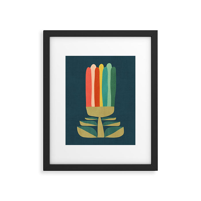 Little rainbow flower Framed Art Print Gallery Image 1