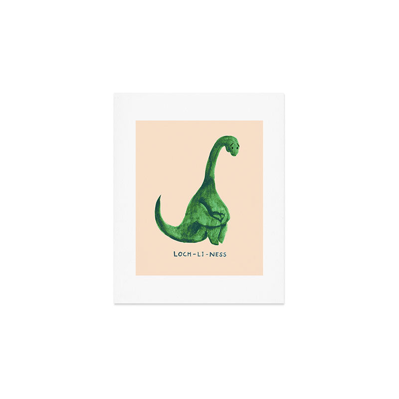 Lonely loch ness monster (loch-li-ness) Art Print Gallery Image 1