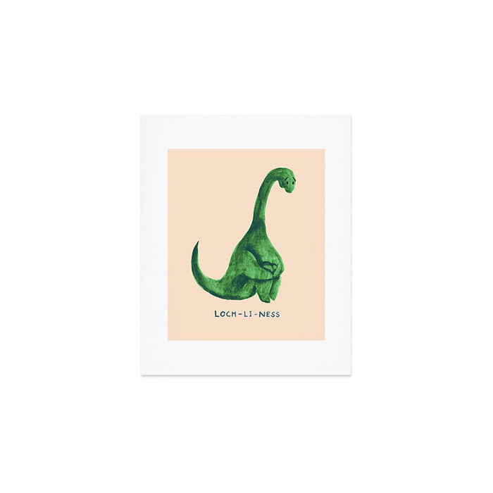Lonely loch ness monster (loch-li-ness) Art Print Gallery Image 1