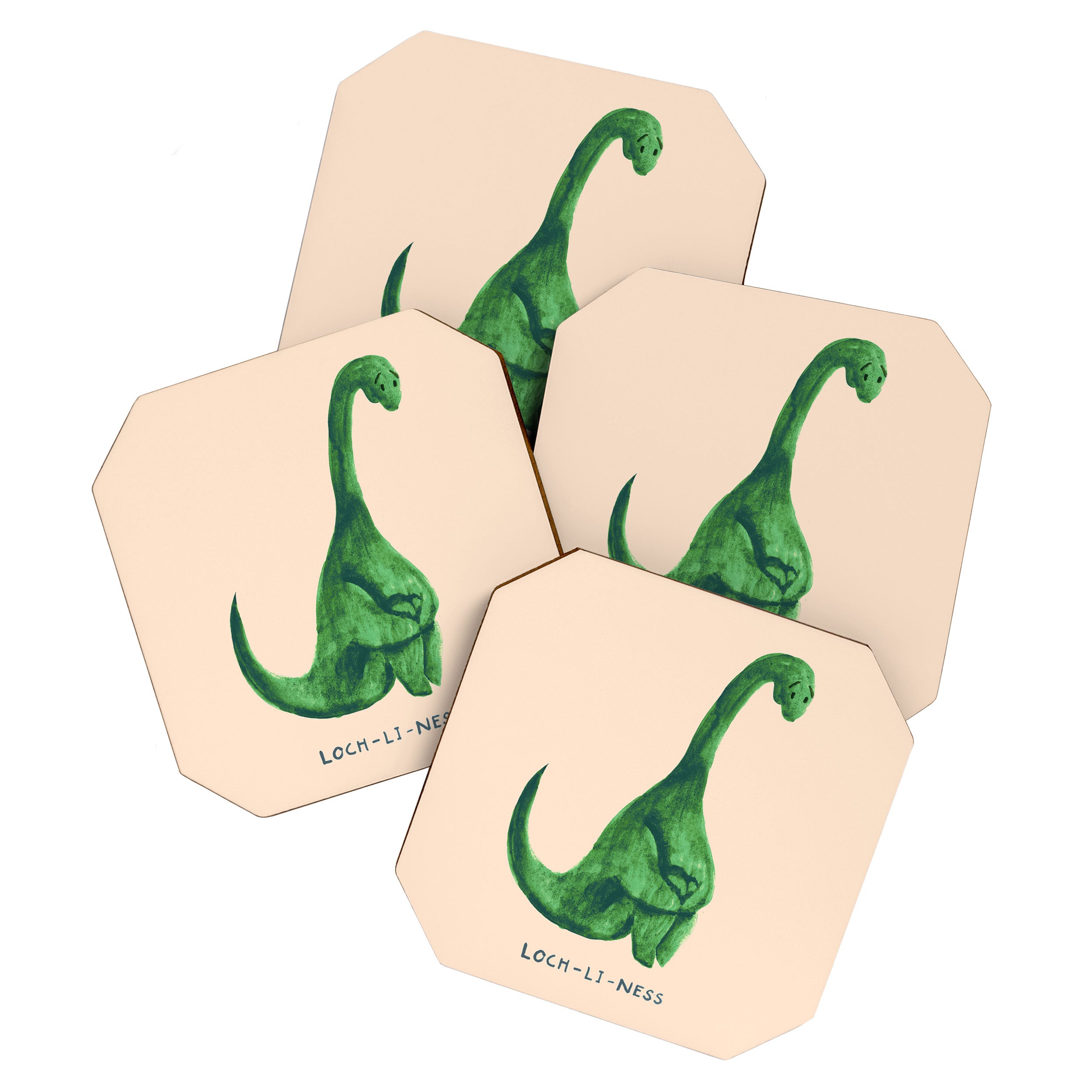 Lonely loch ness monster (loch-li-ness) Coaster Gallery Image 1