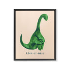 Lonely loch ness monster (loch-li-ness) Framed Canvas Print Gallery Image 6