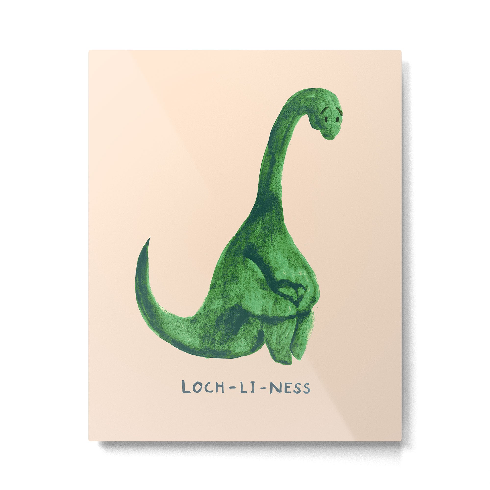 Lonely loch ness monster (loch-li-ness) Metal Print Gallery Image 4