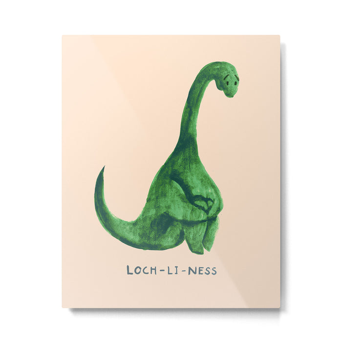Lonely loch ness monster (loch-li-ness) Metal Print Gallery Image 1