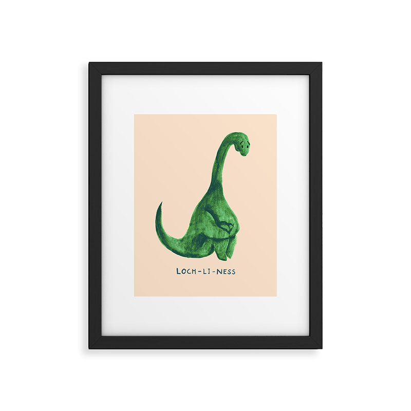 Lonely loch ness monster (loch-li-ness) Framed Art Print Gallery Image 5