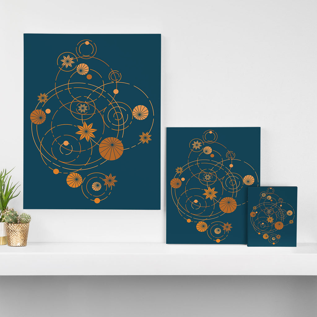 Lotus pool geometry Canvas Print Gallery Image 3