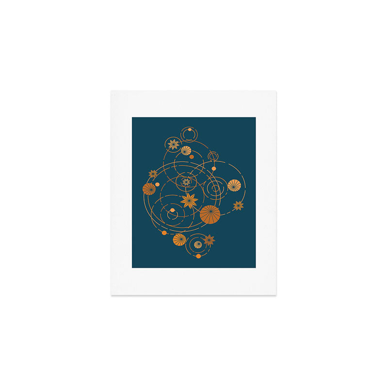 Lotus pool geometry Art Print Gallery Image 1