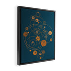 Lotus pool geometry Framed Canvas Print Gallery Image 2