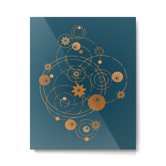 Lotus pool geometry Metal Print Gallery Image 1