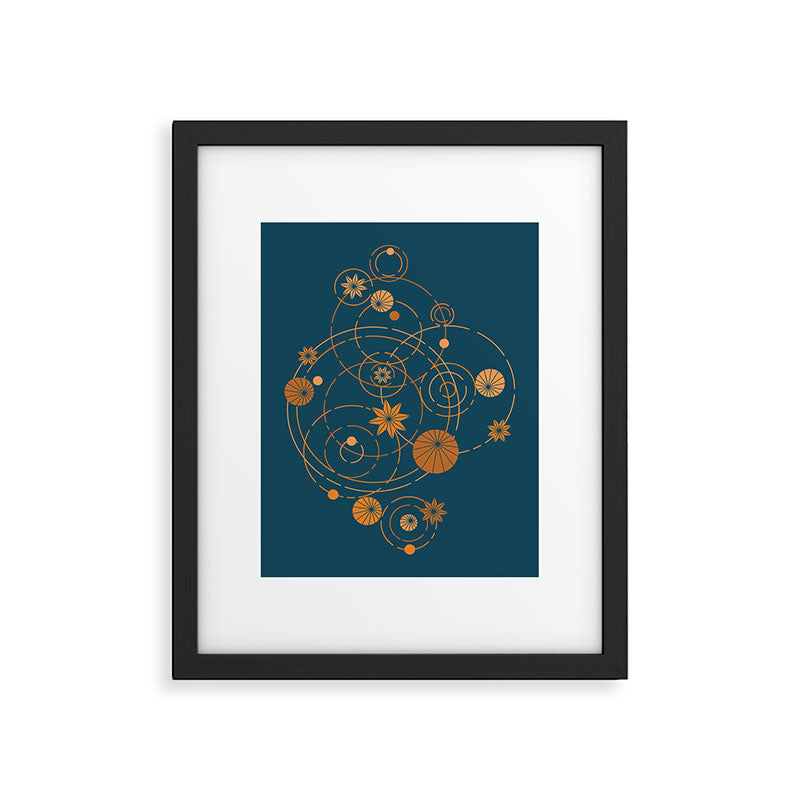 Lotus pool geometry Framed Art Print Gallery Image 5
