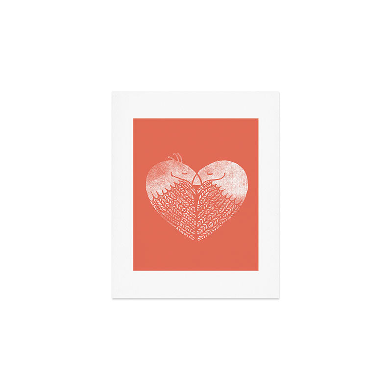 Love birds sitting on a tree Art Print Gallery Image 1