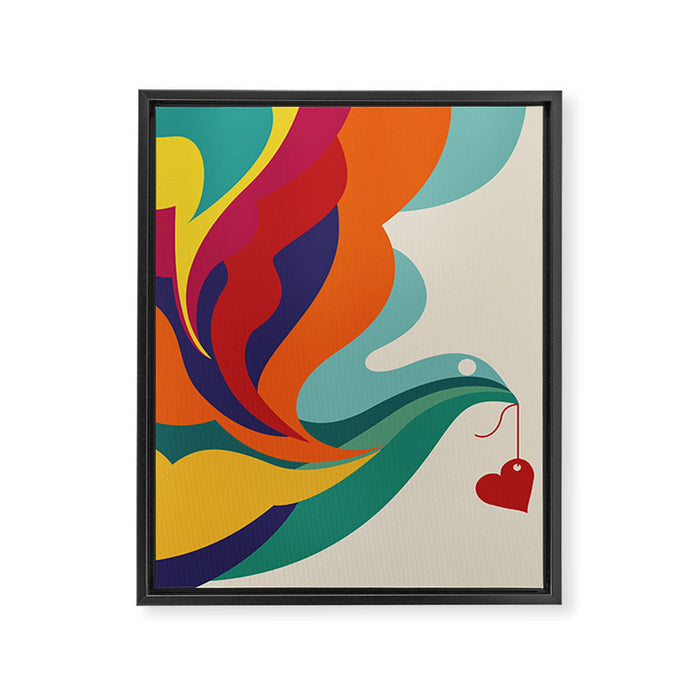 Love Message Framed Canvas Print Gallery Image 1