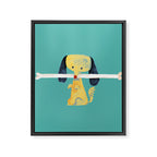 Lucky dog Framed Canvas Print Gallery Image 6