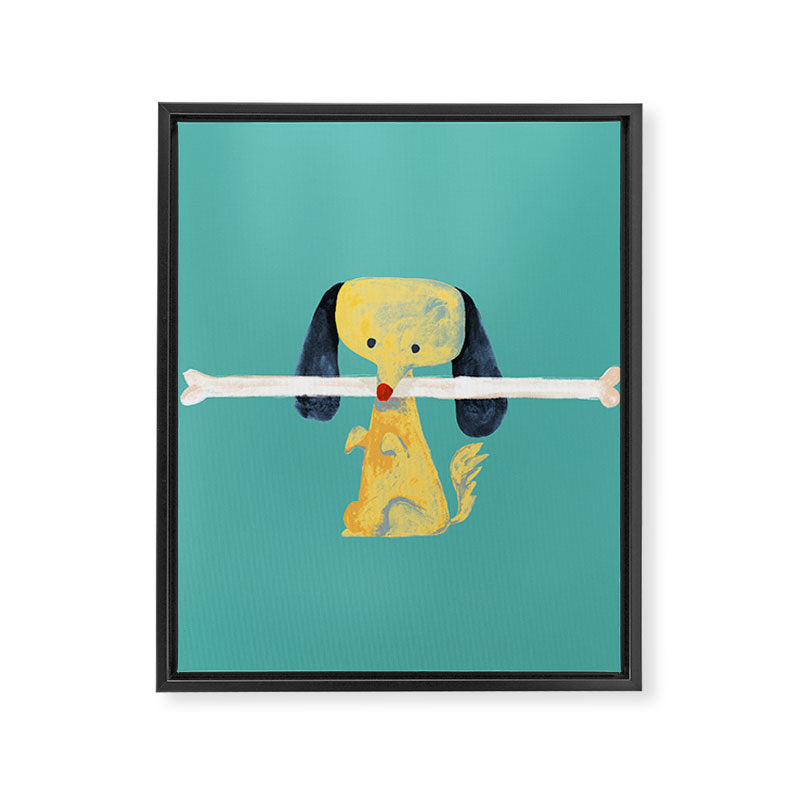 Lucky dog Framed Canvas Print Gallery Image 6