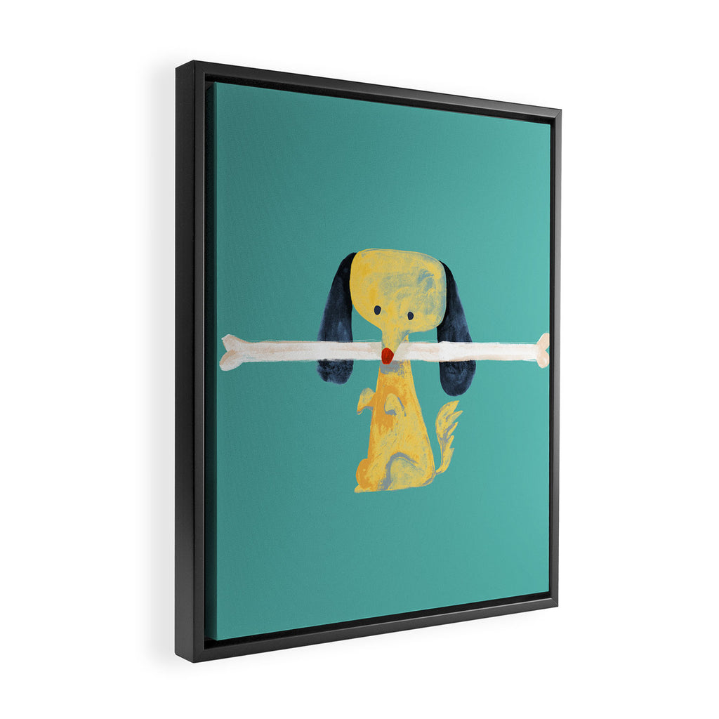 Lucky dog Framed Canvas Print Gallery Image 2