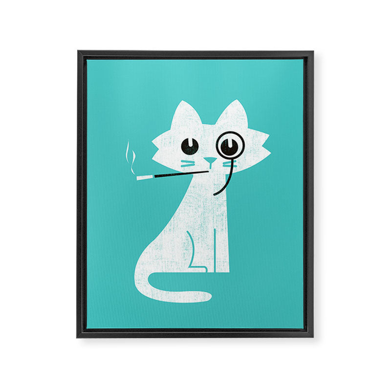 Mark - fancy cat Framed Canvas Print Gallery Image 6