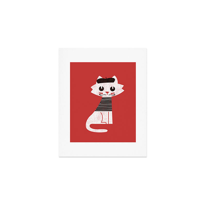 Mark the cat goes to Paris Art Print Gallery Image 1