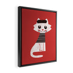 Mark the cat goes to Paris Framed Canvas Print Gallery Image 2