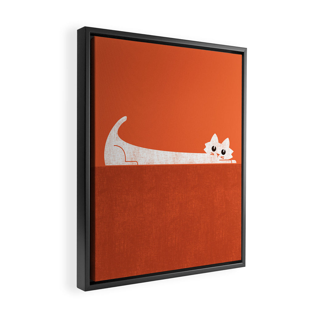 Mark's Superpower: cat Superstretch Framed Canvas Print Gallery Image 2