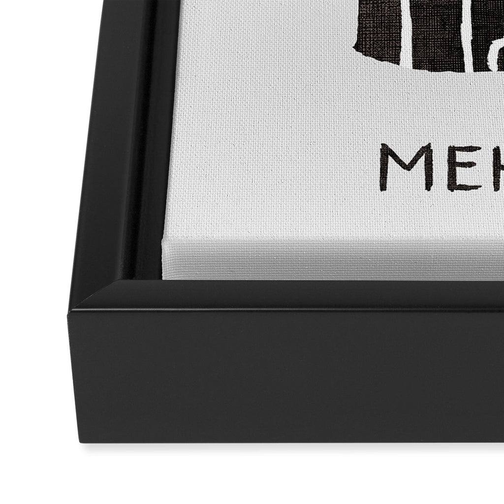 Meh-ow Framed Canvas Print Gallery Image 3