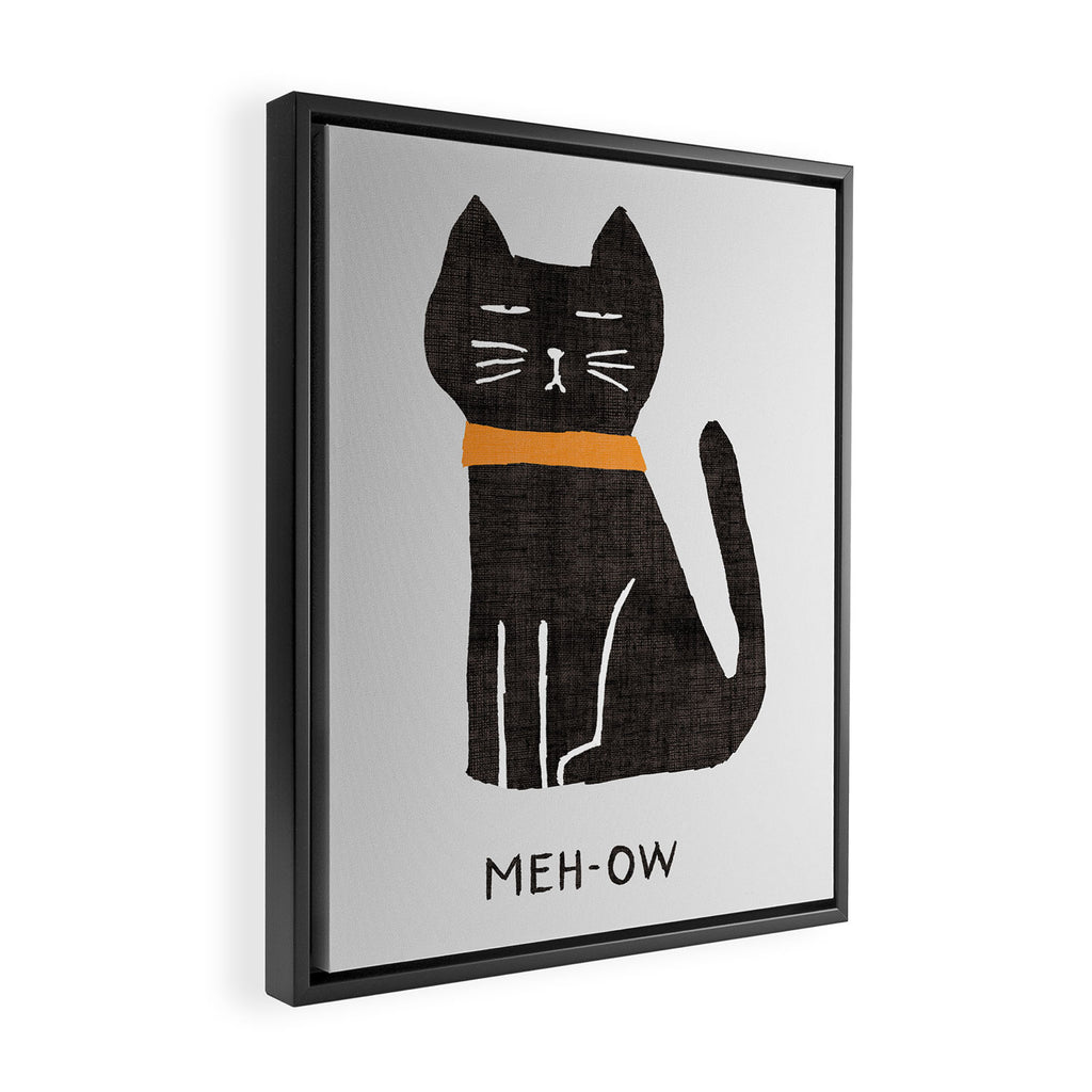 Meh-ow Framed Canvas Print Gallery Image 2