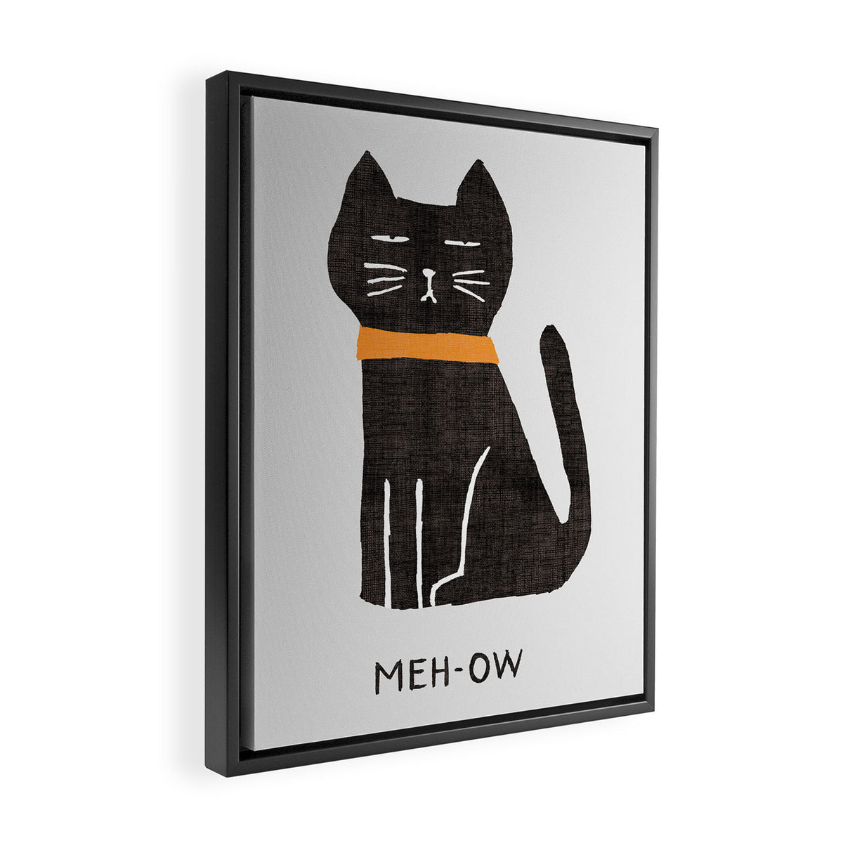 Meh-ow Framed Canvas Print Gallery Image 2