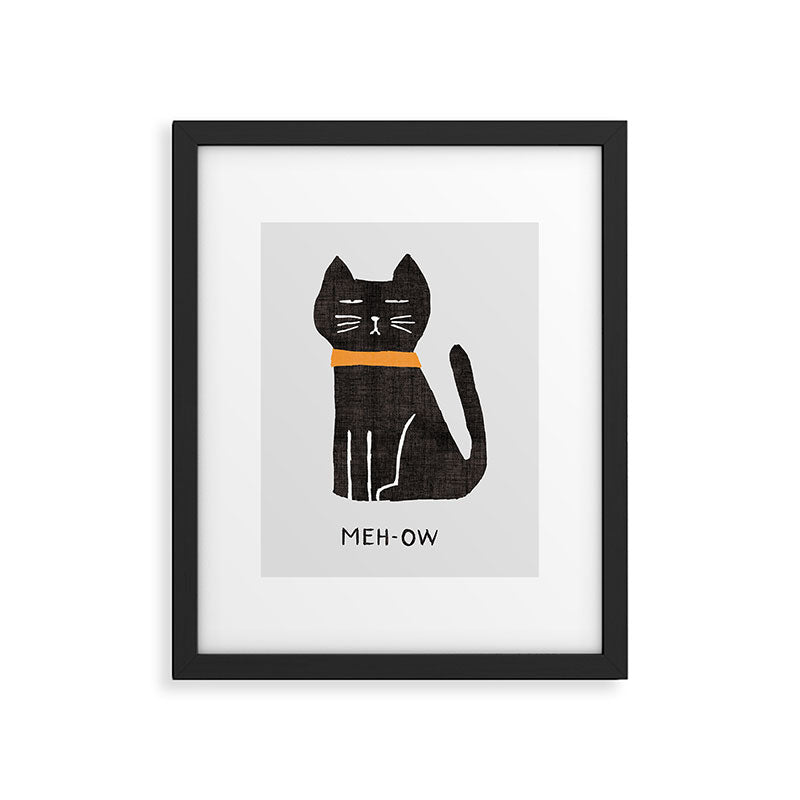 Meh-ow Framed Art Print Gallery Image 5