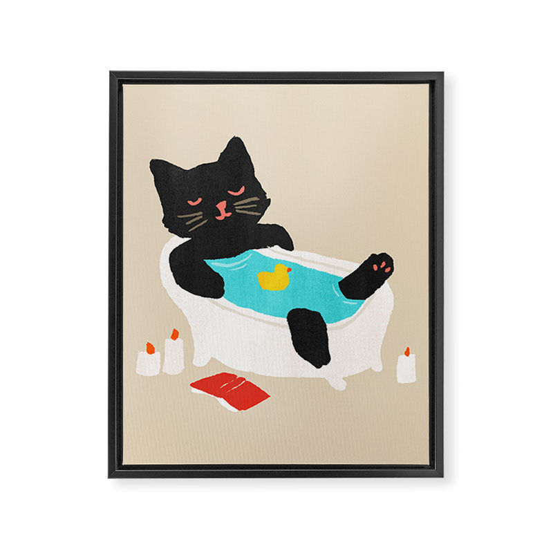 Meow time Framed Canvas Print Gallery Image 6