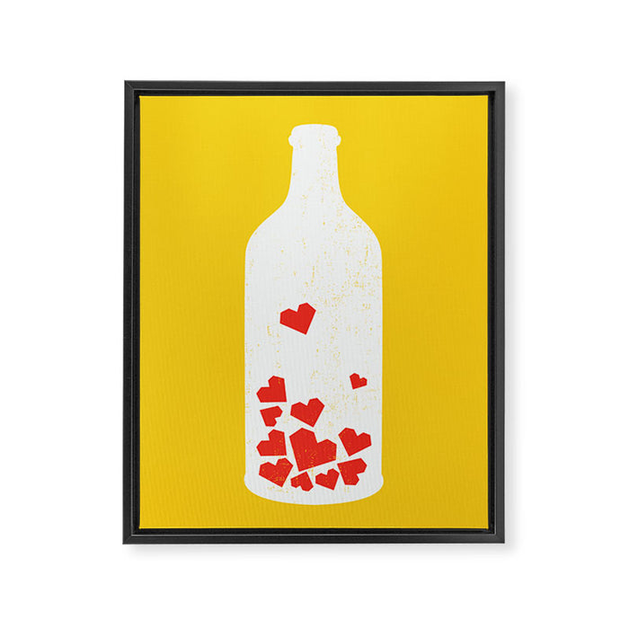 Message in a bottle Framed Canvas Print Gallery Image 1