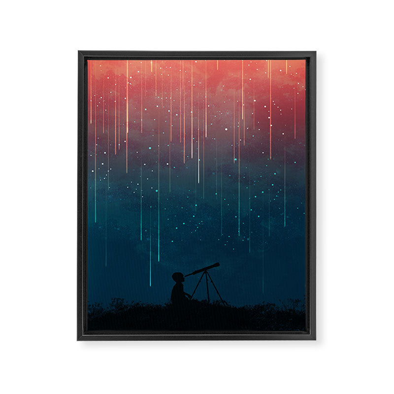 Meteor rain Framed Canvas Print Gallery Image 6