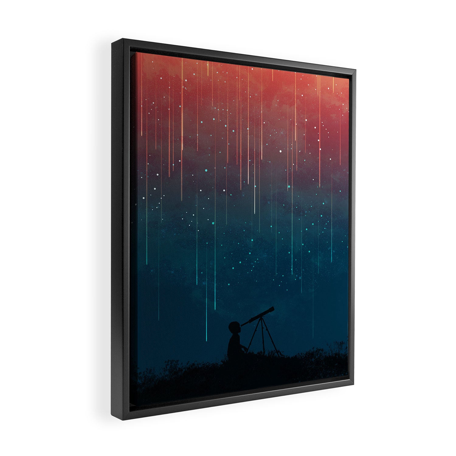 Meteor rain Framed Canvas Print Gallery Image 2