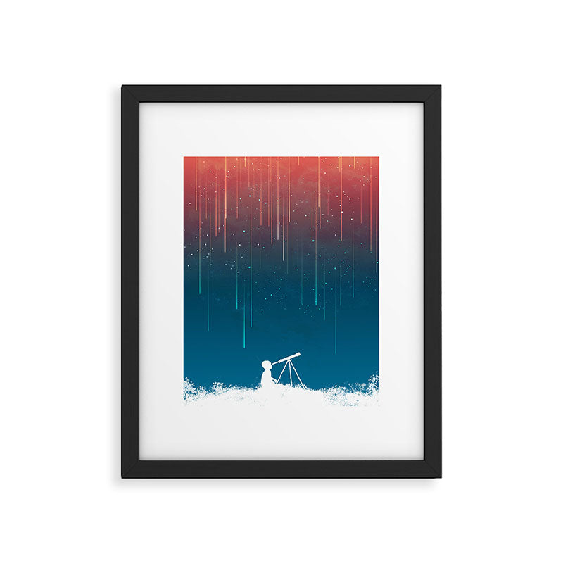 Meteor Rain (light version) Framed Art Print Gallery Image 5