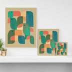Mid-century tropical birds Canvas Print Gallery Image 3