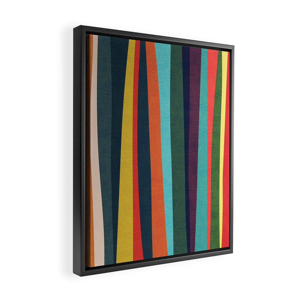 Mid-century zebra Framed Canvas Print Gallery Image 2
