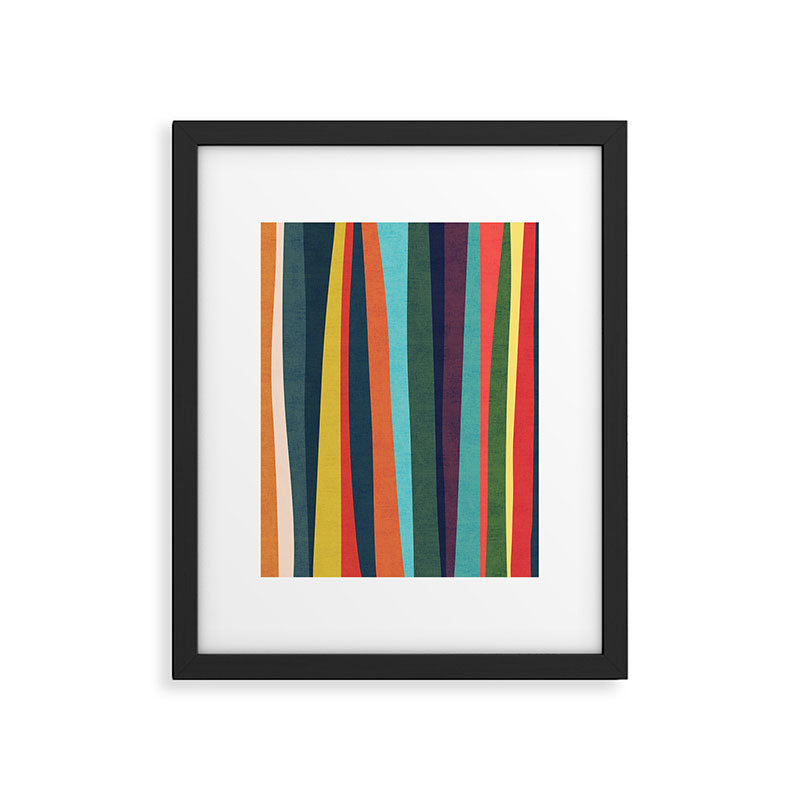 Mid-century zebra Framed Art Print Gallery Image 4