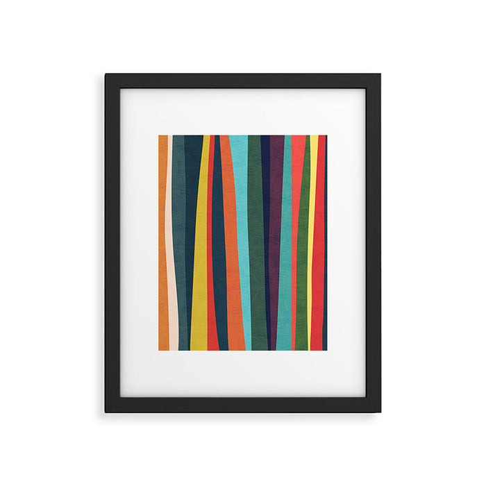 Mid-century zebra Framed Art Print Gallery Image 1