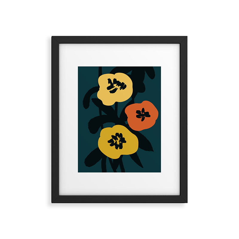 Midnight Flowers Framed Art Print Gallery Image 5
