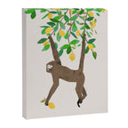 Monkey on lemon tree Canvas Print Gallery Image 6