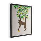 Monkey on lemon tree Framed Canvas Print Gallery Image 2