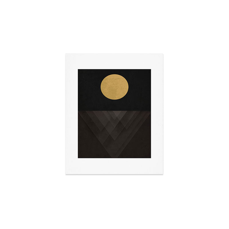 Moon Reflection on Quiet Ocean Art Print Gallery Image 1