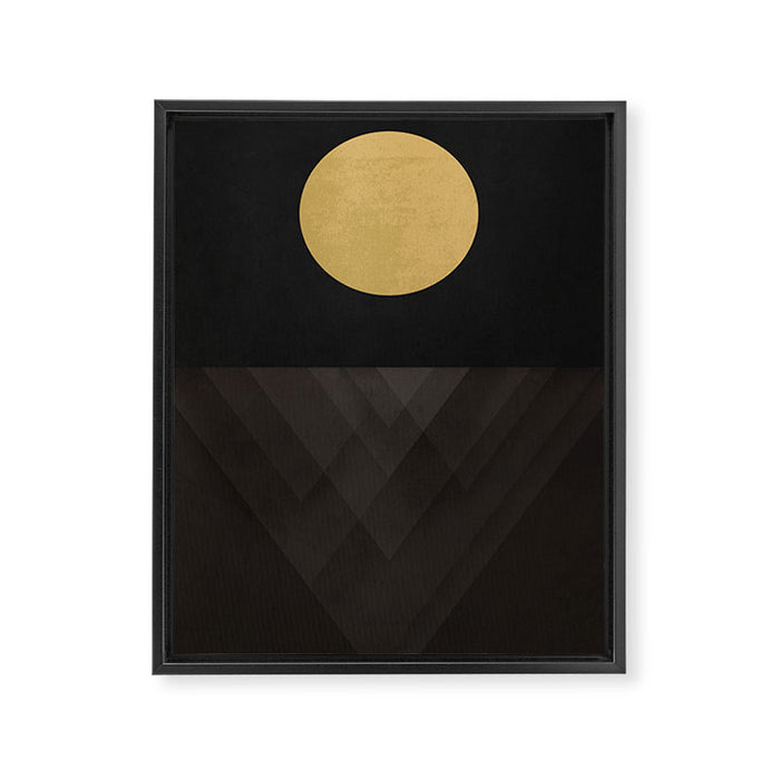 Moon Reflection on Quiet Ocean Framed Canvas Print Gallery Image 1