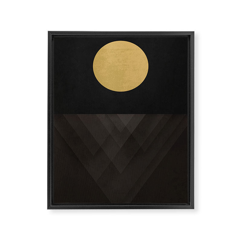 Moon Reflection on Quiet Ocean Framed Canvas Print Gallery Image 6