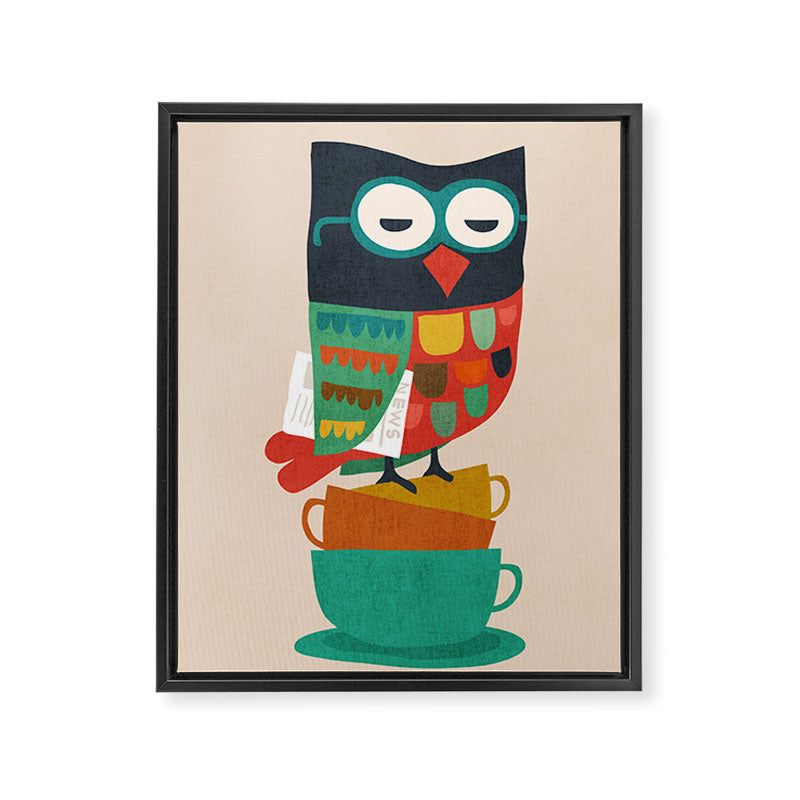 Morning Owl Framed Canvas Print Gallery Image 6