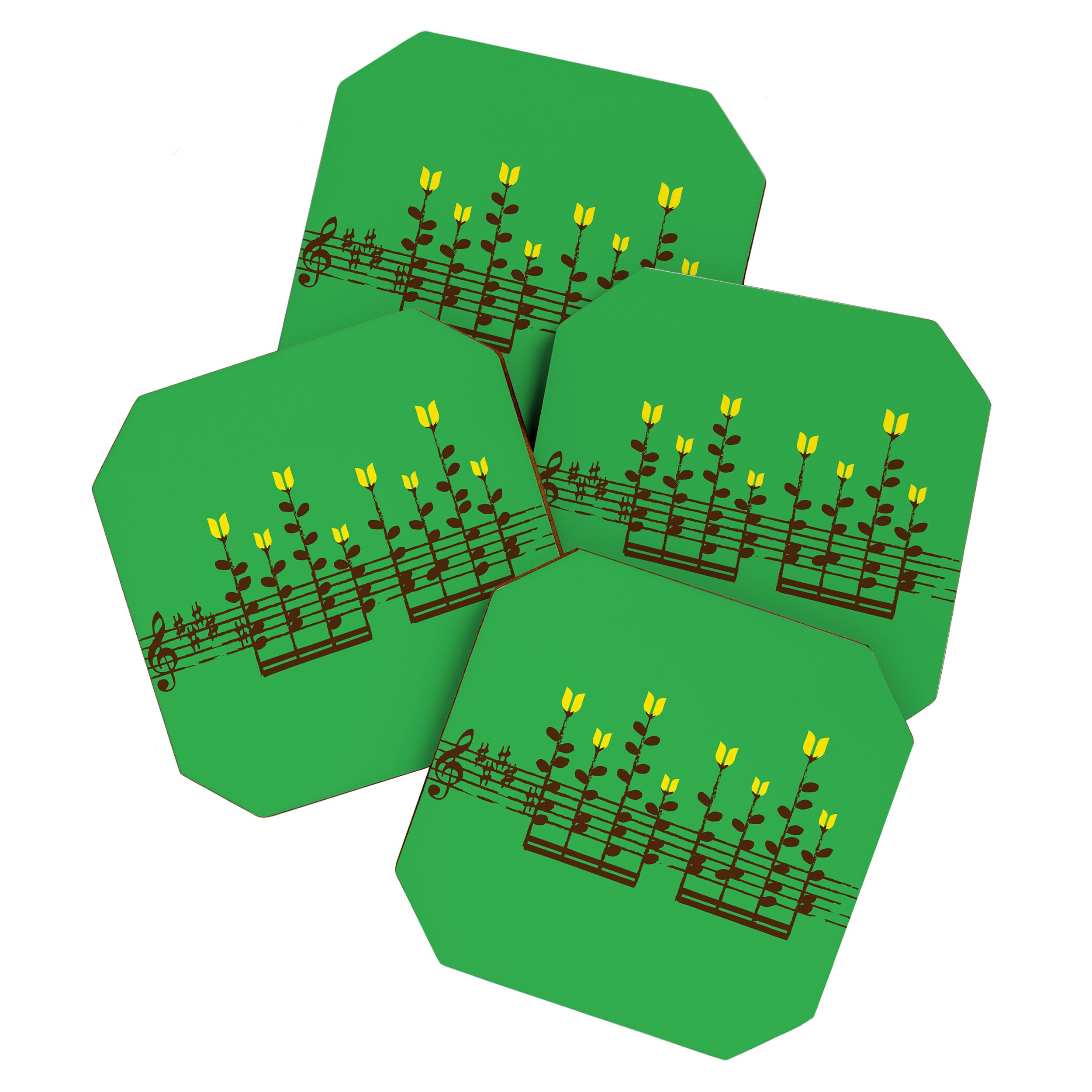 Music notes garden Coaster Gallery Image 1